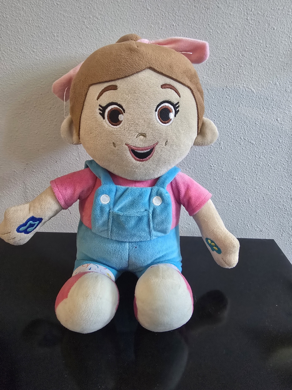 Rachel Girl Plush Doll Pink Blue Overalls Stuffed Toy Replacement Plush Missing
